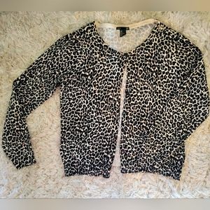 H&M Leopard Print Cardigan Sweater